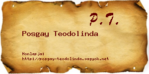 Posgay Teodolinda névjegykártya
